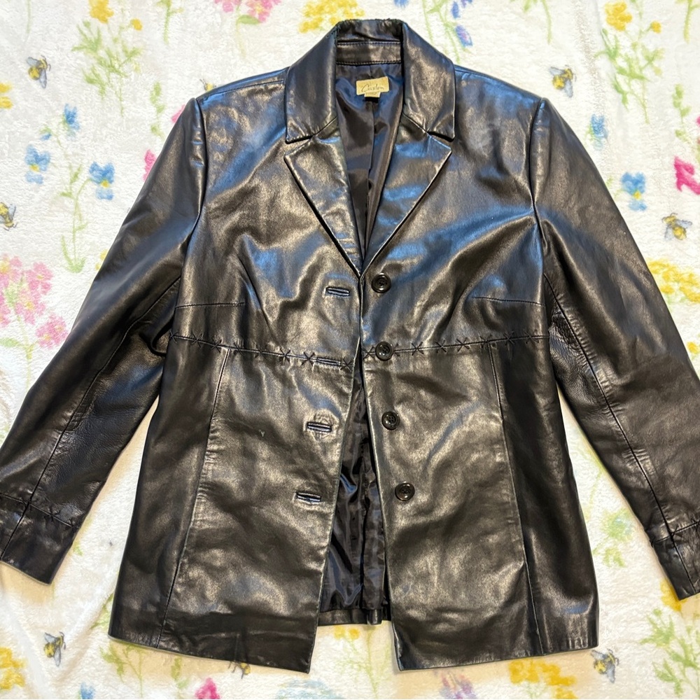 Dana Buchman Black Leather Jacket
